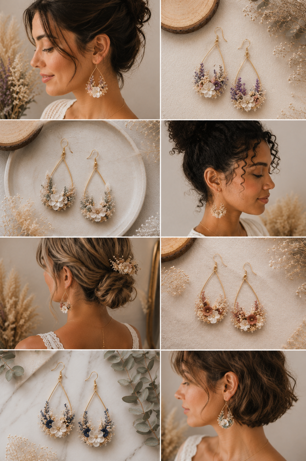 Boucles d’oreilles fleuries