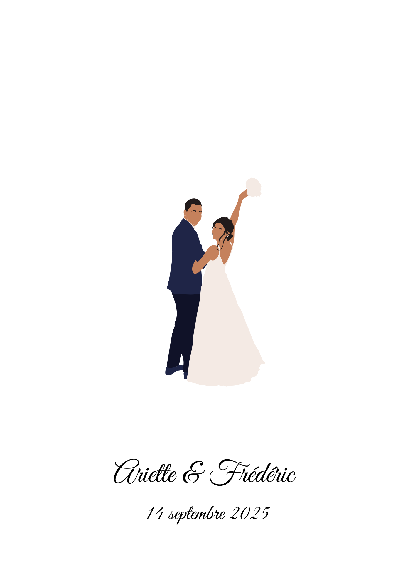 Affiche Empreinte Mariage Personnalisée