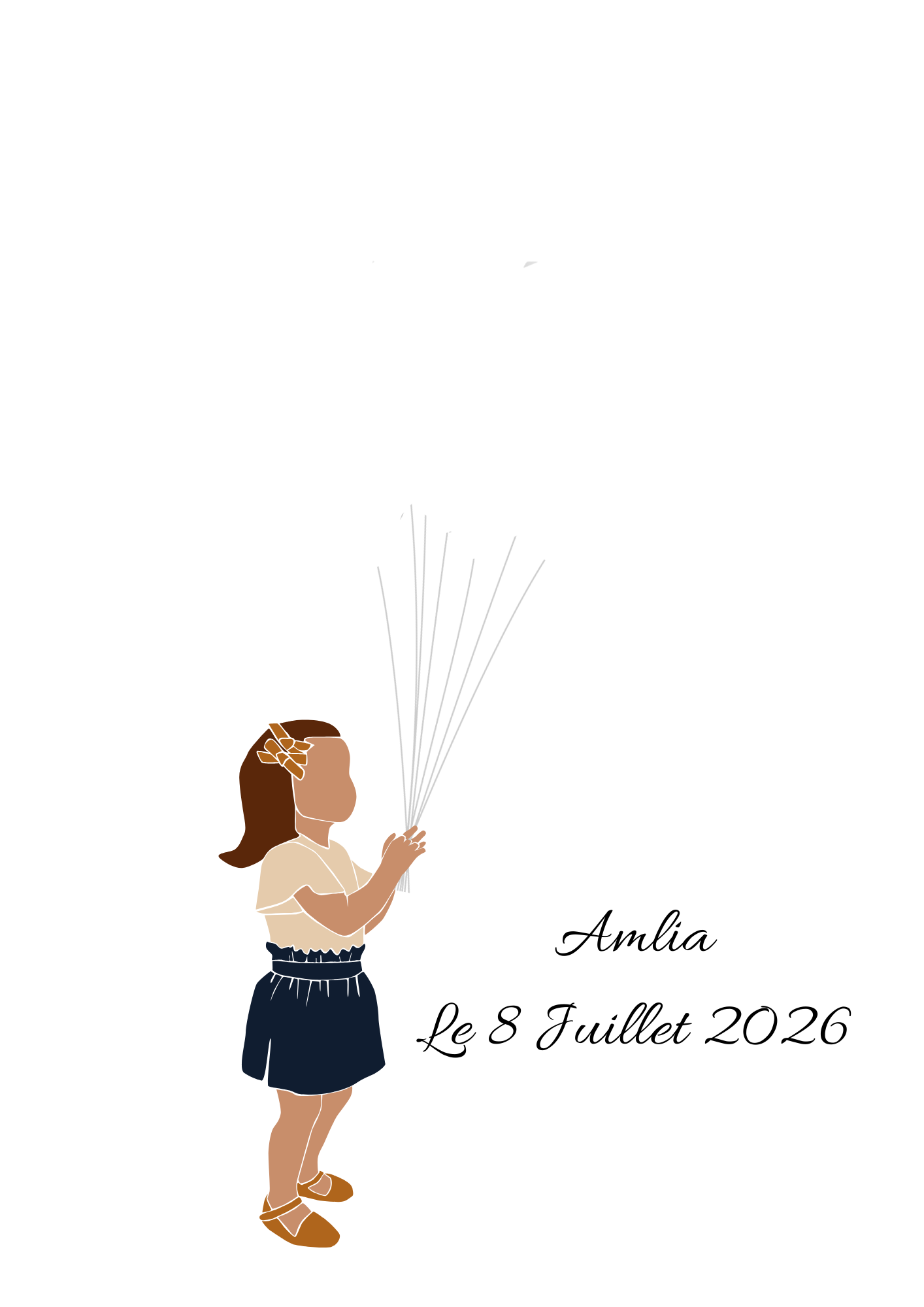 Affiche empreinte anniversaire personnalisée