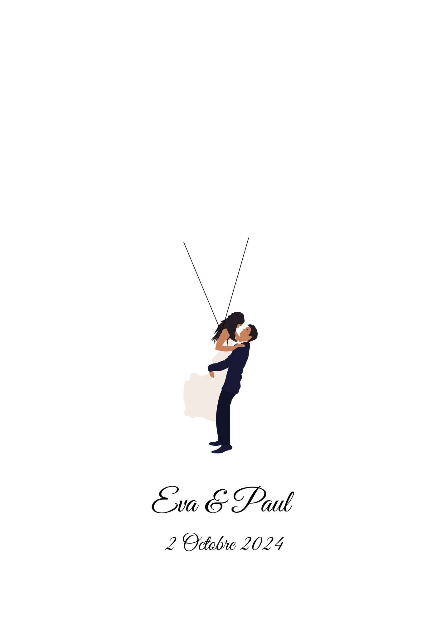 Affiche Empreinte Mariage Personnalisée