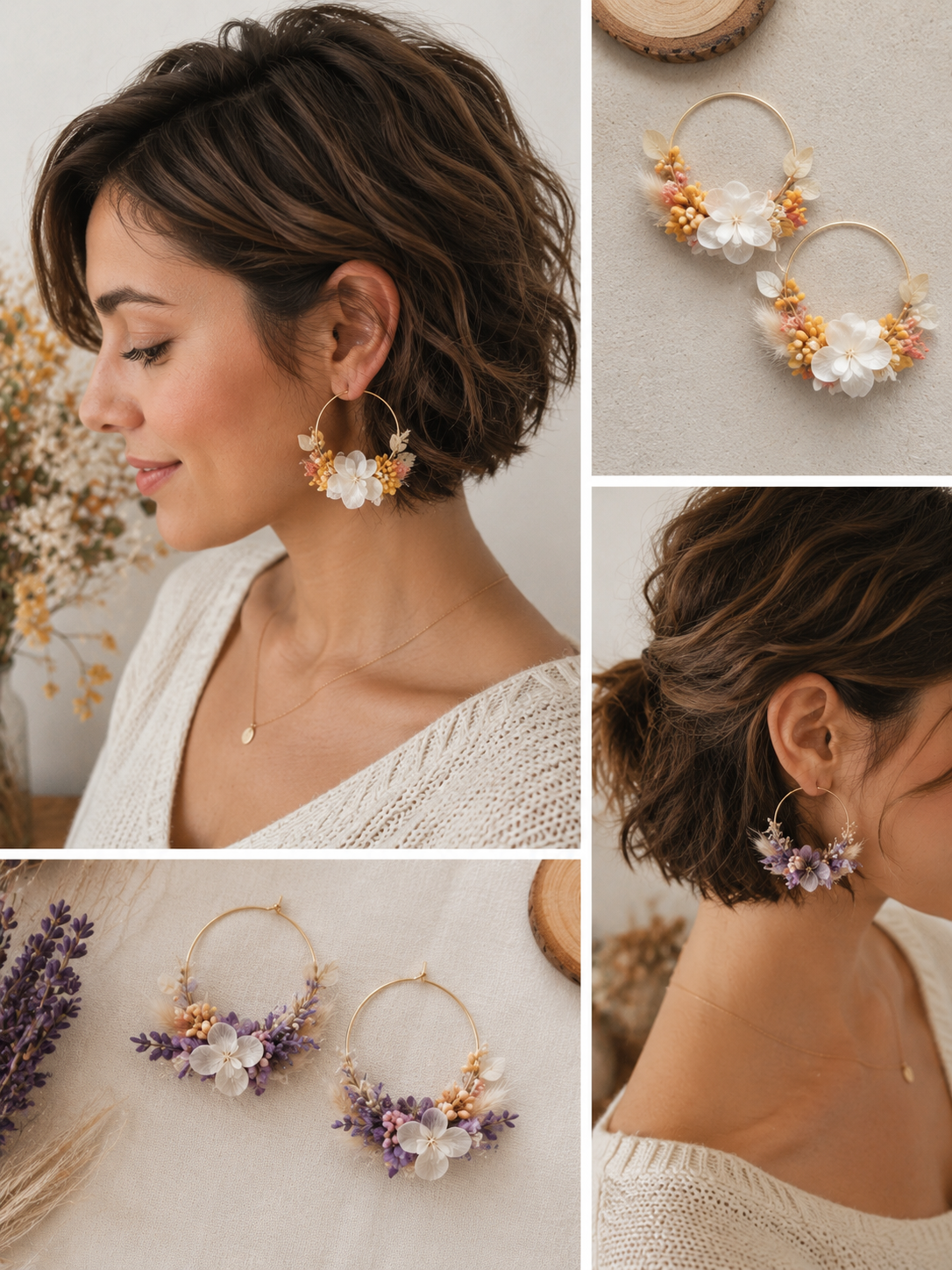 Boucles d’oreilles fleuries
