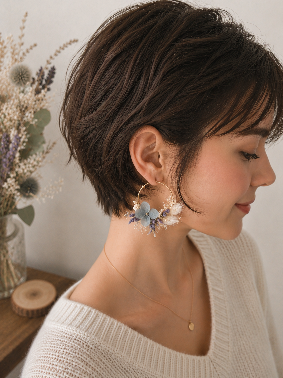 Boucles d’oreilles fleuries