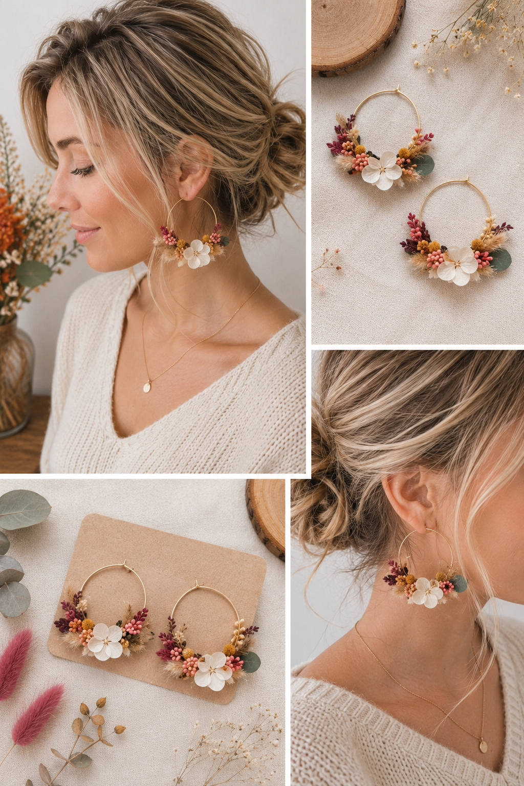 Boucles d’oreilles fleuries