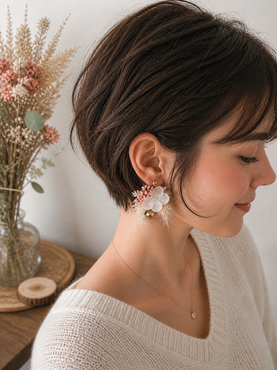 Boucles d’oreilles fleuries
