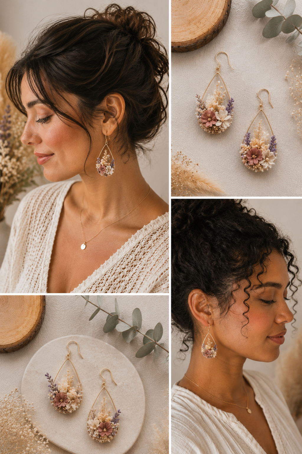 Boucles d’oreilles fleuries
