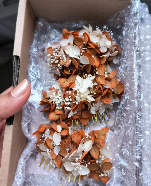 Peigne fleurs sechees et stabilisees