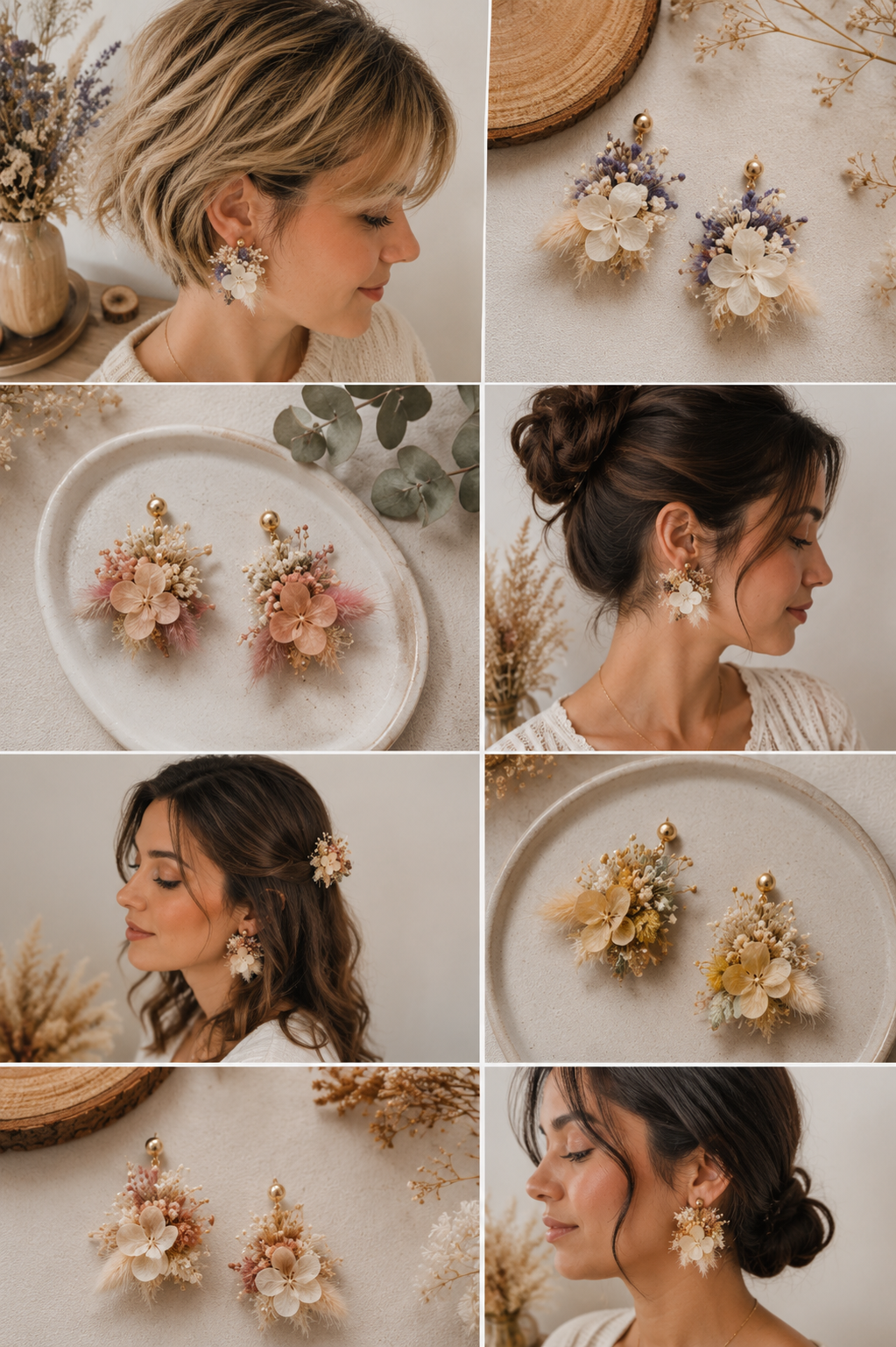 Boucles d’oreilles fleuries