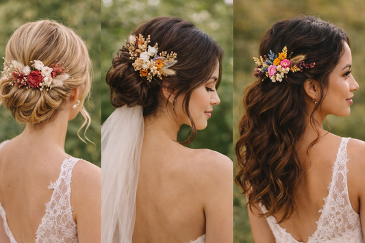 Peigne en fleurs séchées et stabilisées
