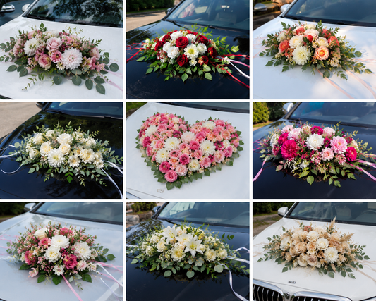 Décoration florale pour voiture