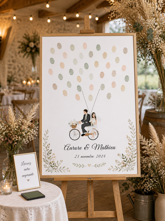 Affiche Empreinte Mariage Personnalisée