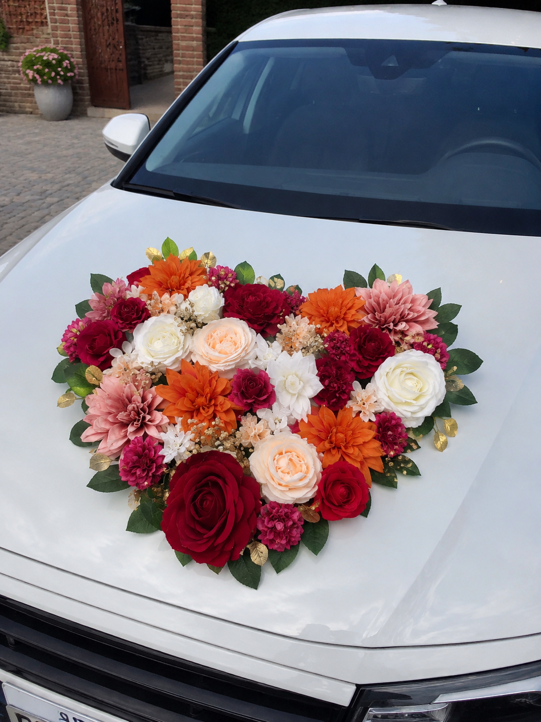 Décoration florale pour voiture