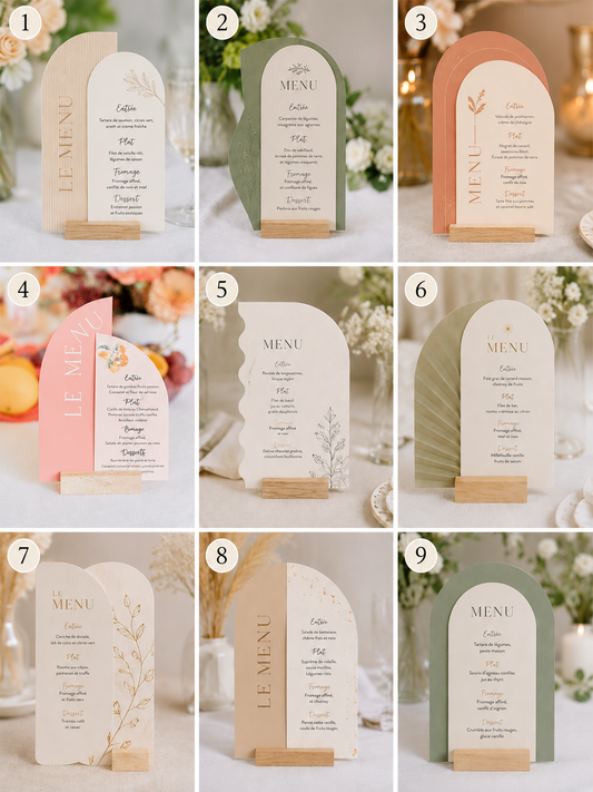 Carte Menu Personnalisée