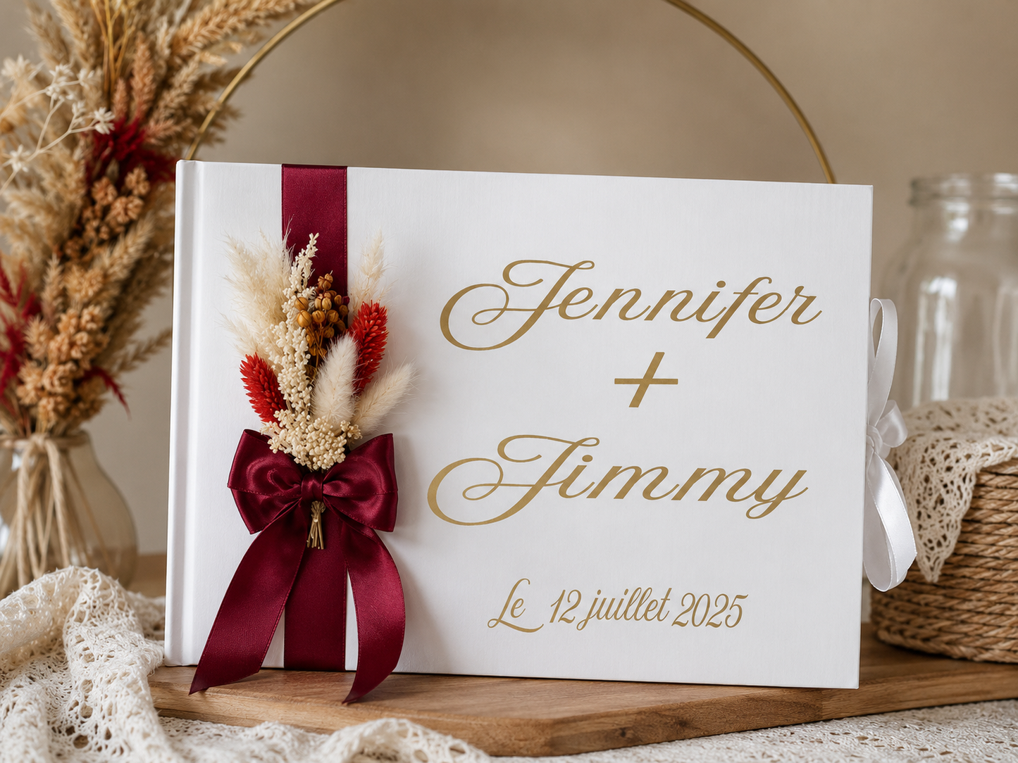 Livre d’or personnalisé pour mariage, baptême & événements