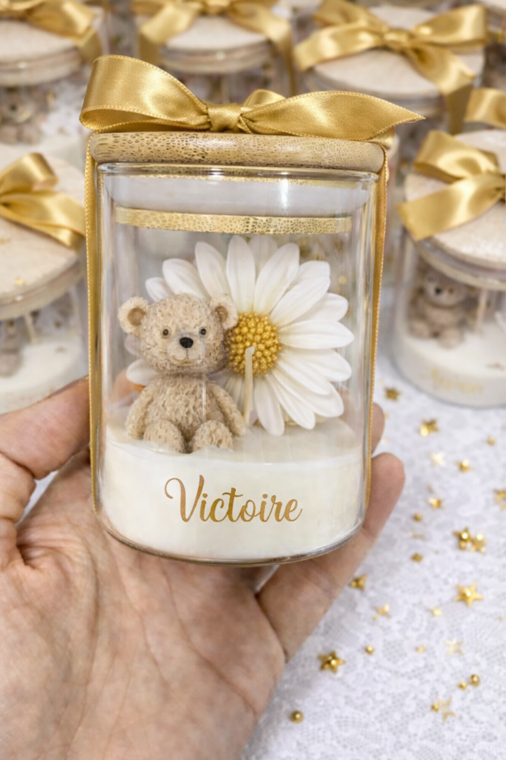 Bougie personnalisée décorative – Fleur, animal